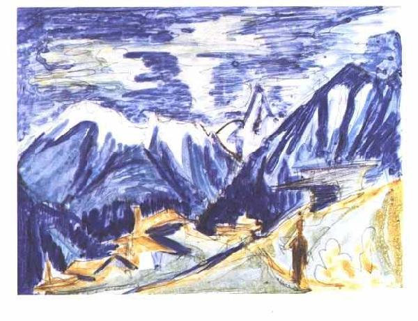 Ernst Ludwig Kirchner Staffelalp in the autumn oil painting picture